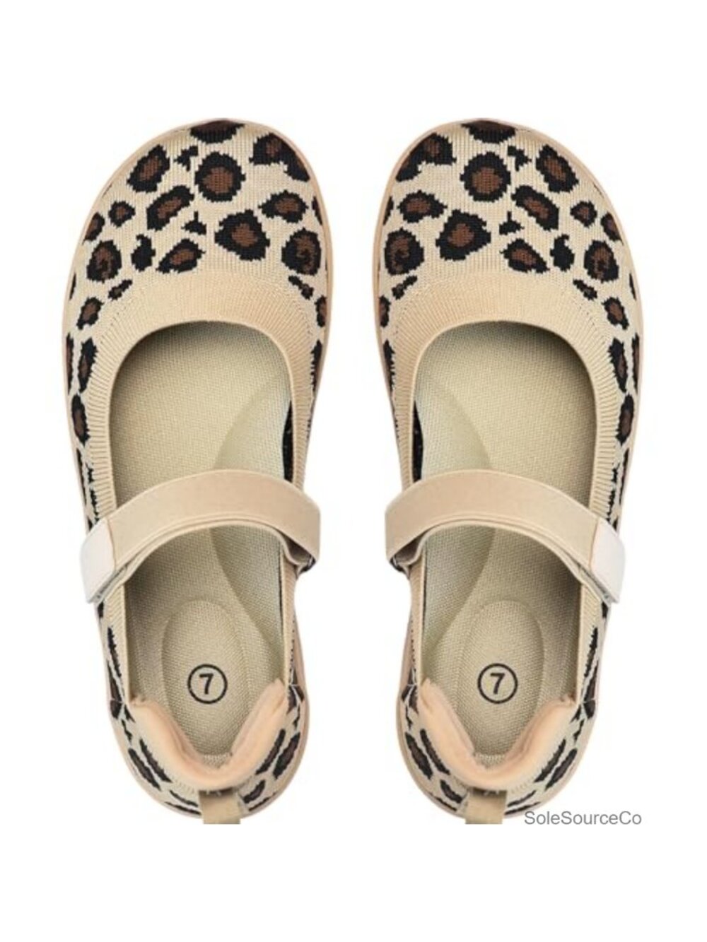 Wide Toe Box Knit Mary Jane Flats for Women, Breathable Ballet Shoes